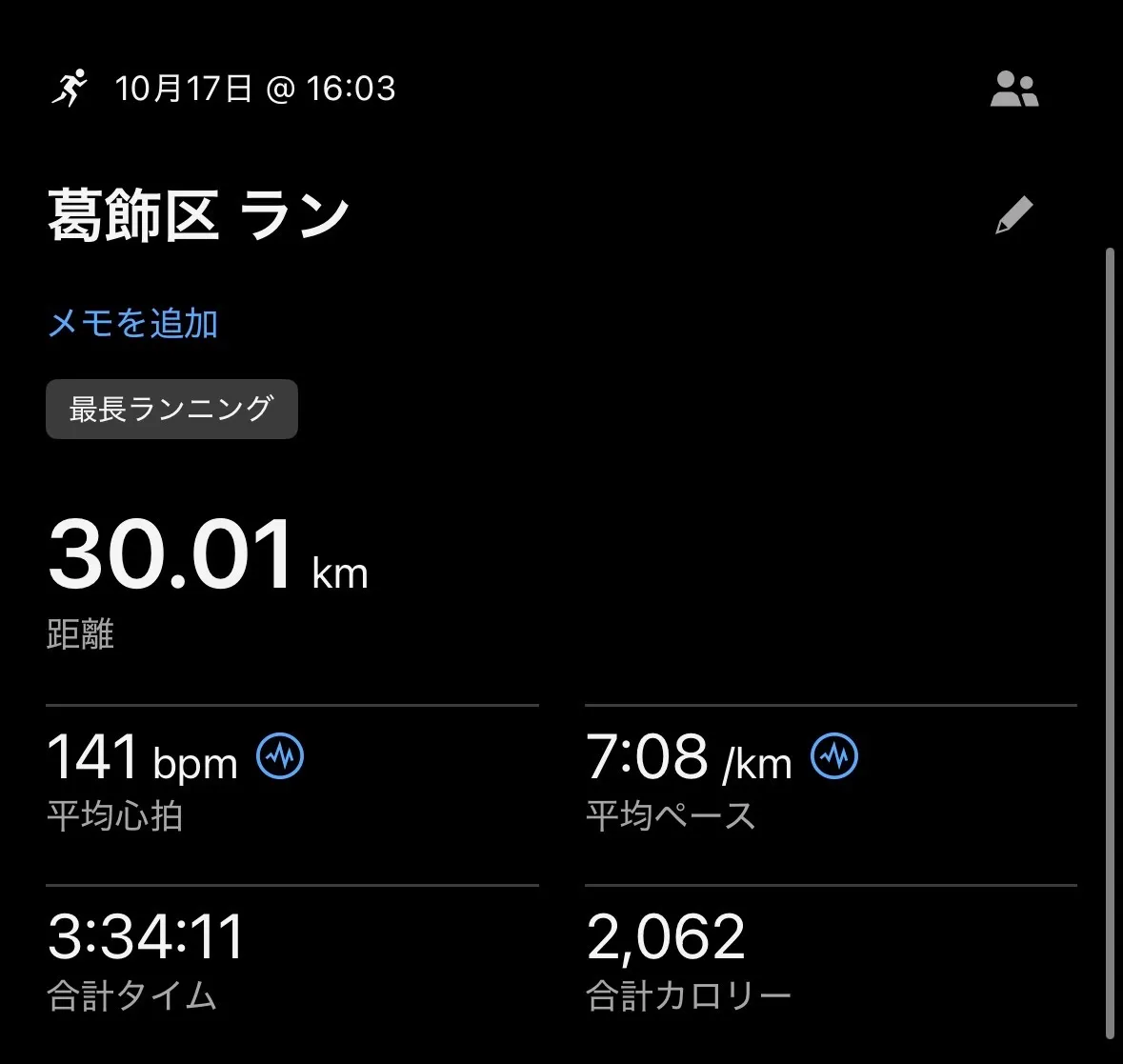 年末初フルマラソンに向けて初30キロ走をしてみました！